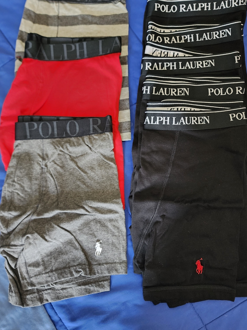 Ralph Lauren Black Boxer Briefs with White Logo Waistband
